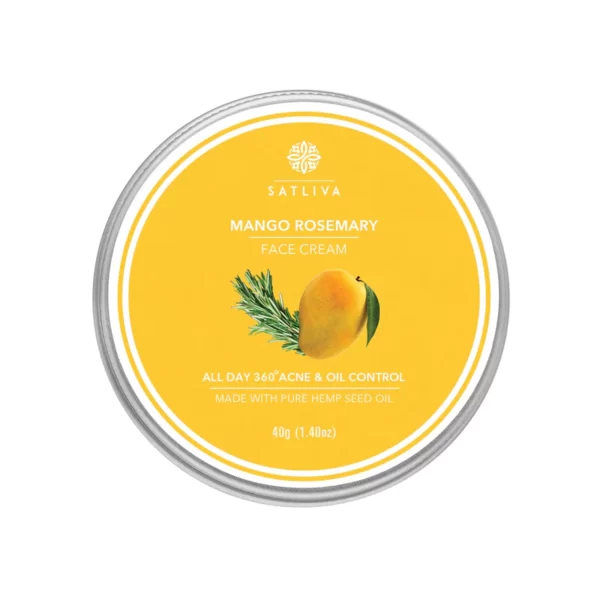 MANGO ROSEMARY FACE CREAM - CONTROLS OIL SECRETION, REDUCES ACNE SCARS, WRINKLES & FINE LINES on satliva.com