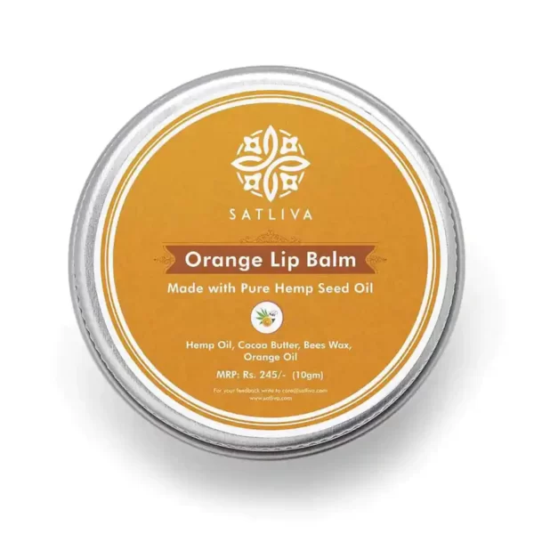 ORANGE LIP BALM - HYDRATES, SOOTHES & PROTECTS CHAPPED LIPS on satliva.com